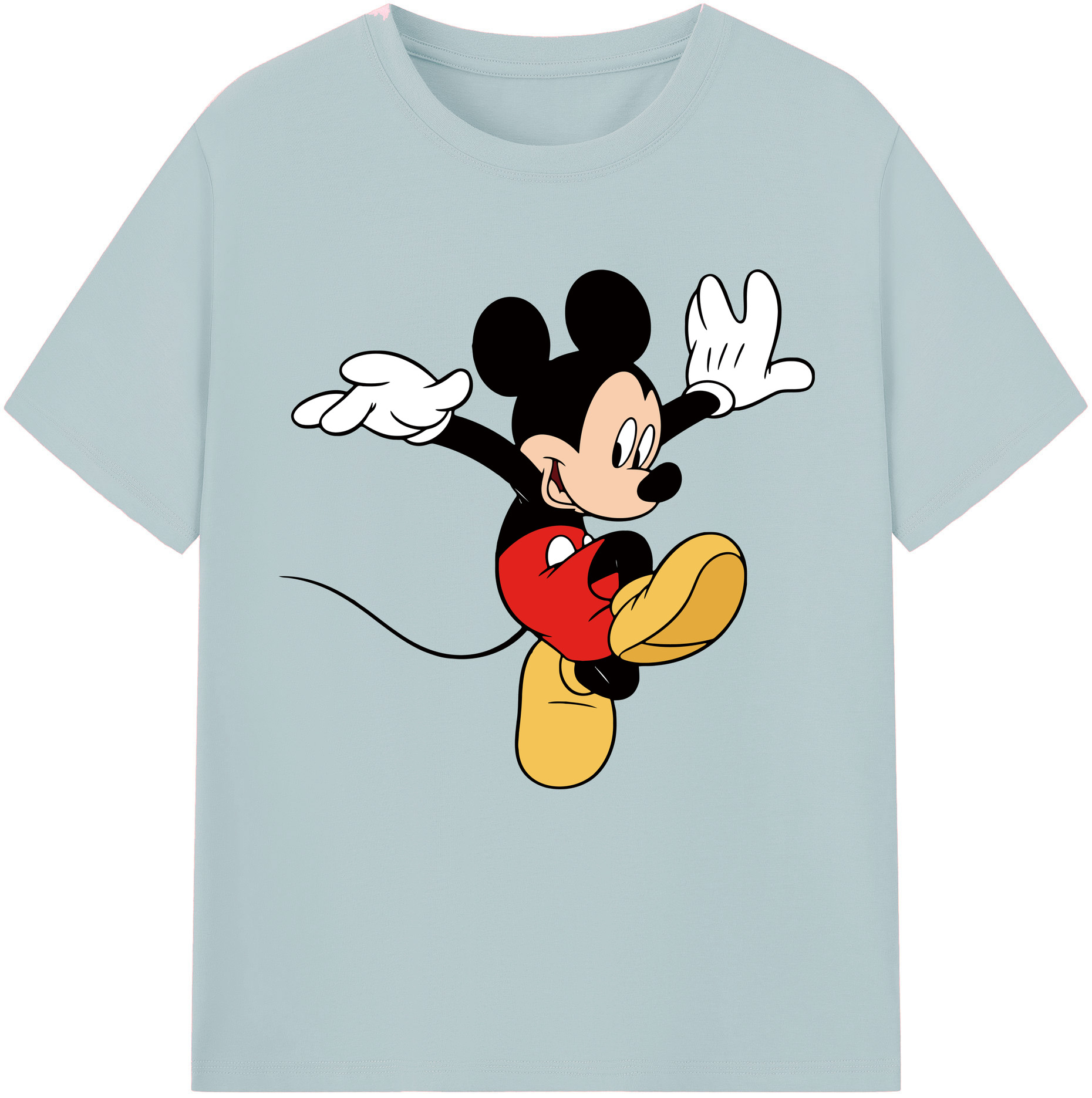 （画像用） ミッキーマウス Mickey Mouse 綿100％半袖Tシャツ（フロントプリント）